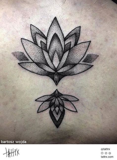 Mind Pictures, Pointillism Tattoo, On Tattoo, Tattoo Mandala, Tattoo Back, Flower Tattoo Back, Dot Tattoos, Lotus Tattoo, Elephant Tattoos