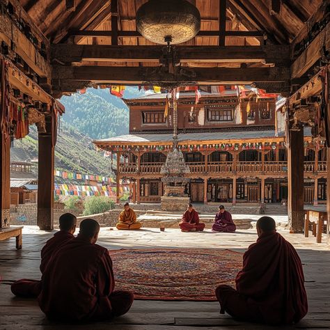 Tibet Aesthetic, Tibetan Aesthetic, Bhutan Aesthetic, Tibet Photography, Nepal House, Nepal Temple, Namche Bazaar, Tibetan Architecture, Buddhist Monastery