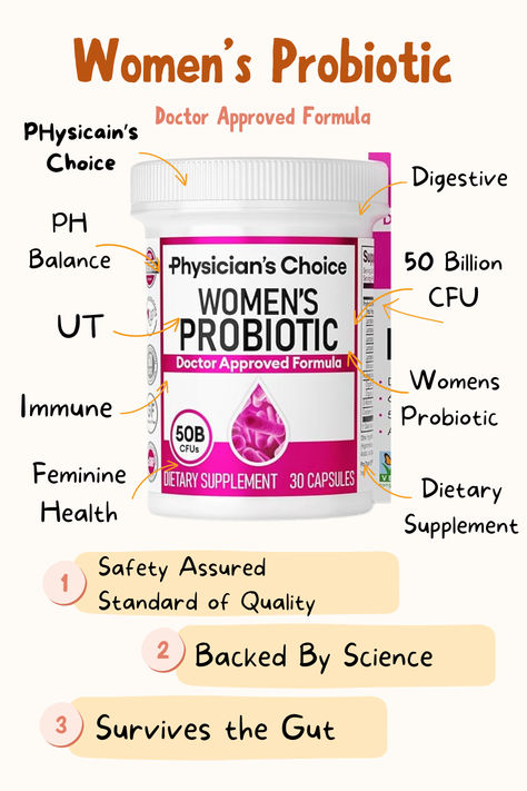 Physician's Choice Probiotics for Women - PH Balance, Digestive, UT, Immune, & Feminine Health - 50 Billion CFU - 6 Unique Strains for Women - Organic Prebiotics, Cranberry - Womens Probiotic Probiotics For Women, Cranberry Extract, Feminine Health, Ph Balance, Healthy Lifestyle Inspiration, Diet Supplements, Lifestyle Inspiration, Sports Nutrition, Vitamins & Supplements