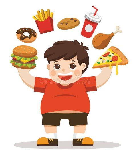 Unhealthy Food Cartoon, Cartoons Eating, Body Cartoon, Eating Junk Food, رسم كاريكاتير, Diy Photo Book, Party Cartoon, Food Stock, Preschool Classroom Decor