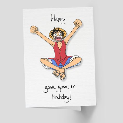 Celebrate your loved one’s birthday with this special Monkey D Luffy-designed card. Happy Birthday Luffy One Piece, Diy One Piece Anime Gifts, Anime Birthday Card Ideas, One Piece Gift Ideas, Anime Birthday Cards, Luffy Birthday, Happy Birthday Luffy, One Piece Gifts, One Piece Birthday