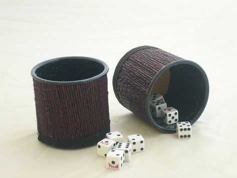 How to make Dice Cups Liars Dice, How To Make Dice, Items Reference, Diy Dice, Dnd Items, Dice Cup, Cross Country Road Trip, Trophy Design, Killian Jones