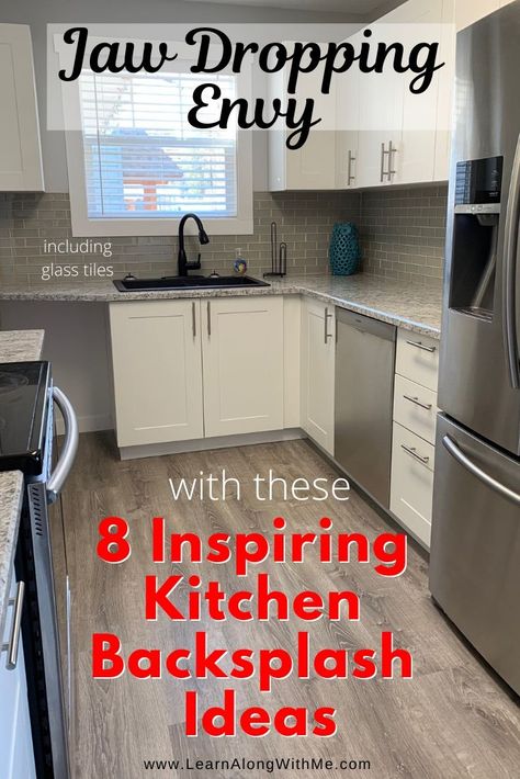 Easy And Cheap Kitchen Makeover, Oven Backsplash Accent, Backsplashes Ideas For Kitchen Diy, Short Backsplash Kitchen, Simple Kitchen Backsplash With White Cabinets, Faux Backsplash Kitchen, Peal And Stick Kitchen Backsplash Ideas, Backsplash Alternatives To Tile, Easy Kitchen Backsplash Ideas