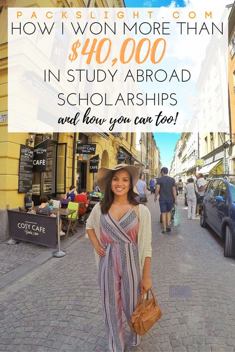 Never say "I just don't have the money..." again as an excuse not to study abroad! I show you step by step how I won more than $40,000 for my study abroad experience, and how you can do the same! #studyabroad #studyabroadscholarships #scholarships #moneytotravel #fundtravel Best Scholarships To Apply For, Finding Scholarships For College, Full Scholarships For International Students, International Scholarships Uk, Scholarships For Studying Abroad, Study Abroad Scholarships, Semester At Sea, Cosy Cafe, Semester Abroad