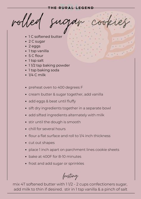 Soft Rolled Sugar Cookie Recipe, Great American Cookie Recipe Sugar, Best Rolled Sugar Cookie Recipe, Good Sugar Cookie Recipe, Vintage Sugar Cookie Recipe, Homemade Cookies From Scratch, Bakery Style Sugar Cookie Recipe, Homemade Sugar Cookie Recipe, Sugar Cookie Recipe Soft