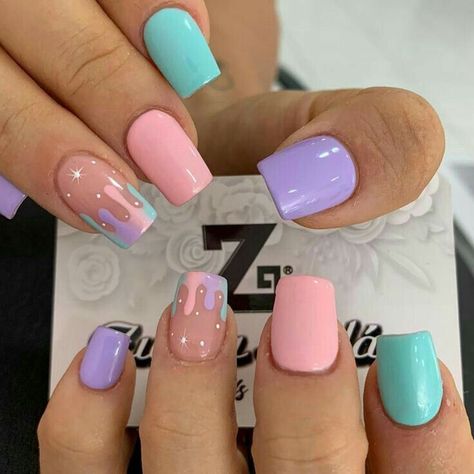 47 Bright Summer Nails and Summer Nail Ideas You'll Want to Create For the Summer Nails Coffin Kids Nail Designs, Girls Nail Designs, Nail Art For Kids, April Nails, Nails Dip, Easter Nail, Cute Gel Nails, Nails Spring, Easter Nails