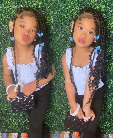 Lil Girl Hairstyles Braids, Girls Braided Hairstyles Kids, Black Baby Girl Hairstyles, Toddler Braided Hairstyles, Black Kids Braids Hairstyles, Cute Toddler Hairstyles, Lil Girl Hairstyles, Cute Box Braids Hairstyles