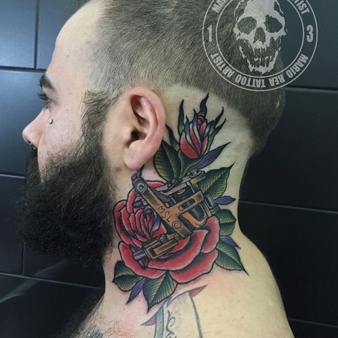 Owl Tattoo Back, Wing Neck Tattoo, Neck Tattoos For Men, Flower Neck Tattoo, Detailed Tattoos, Front Neck Tattoo, Neck Tattoo Ideas, Side Neck Tattoo, Geisha Tattoo