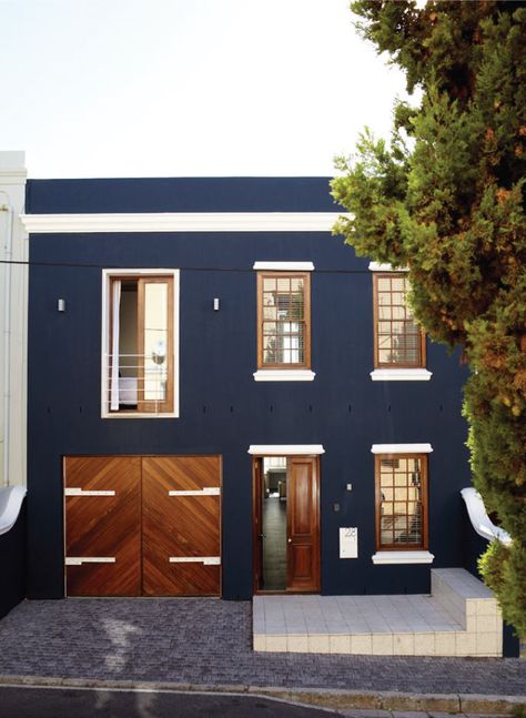 Blue Exterior Dark Blue Exterior House Colors, Blue Exterior House Colors, House Colours, Exterior House Color, Dark House, Pintura Exterior, Casa Exterior, House Color, Doors And Windows