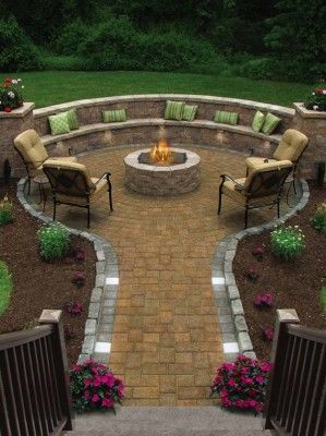 Cozy Fire Pits-03-1 Kindesign Design Per Patio, Landscape Designs, Backyard Fire, Diy Pergola, Fire Pit Backyard, Beautiful Backyards, Dream Backyard, Outdoor Fire, Outdoor Fire Pit