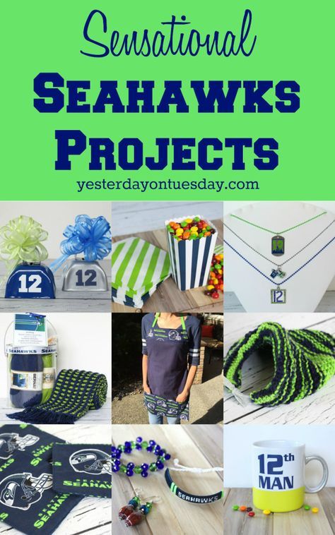 Sensational Seahawks Projects, great for any sports/football team! Tons of fun ideas. Seahawks Party, Seahawks Gifts, Seahawks Crafts, Seahawks Outfits, Seattle Seahawks Football, Seattle Sports, Seahawks Fans, Seahawks Football, Best Football Team