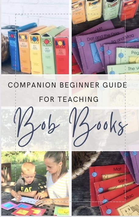 Companion Beginner Guide For Teaching Bob Books Homeschool Phonics, Bob Jones University, Kindergarten Homeschool Curriculum, Bob Books, Three Letter Words, Beginner Reader, Sight Words List, Phonics Sounds, Phonics Instruction