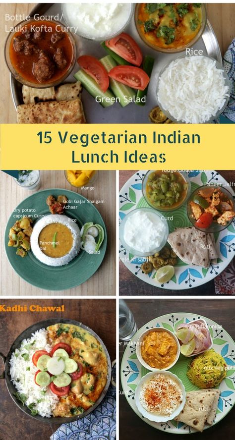 15 Vegetarian Indian Lunch Ideas - #vegetarian #lunchideas #indianfood Vegetarian Recipes Lunch Indian, Vegetarian Dishes Indian, Healthy Veg Lunch Recipes Indian, Healthy Lunch Ideas Indian, Dinner Ideas Indian Vegetarian Recipes, Quick Dinner Ideas Indian, Indian Healthy Lunch Ideas, Healthy Indian Lunch Recipes, Quick Indian Dinner Ideas