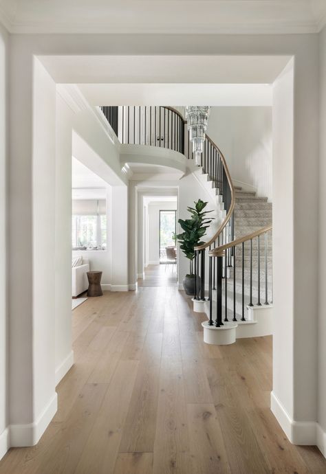 California Casual Home, Nails California, Interior Updates, Stair Railing Makeover, California Casual Style, Greenwich House, Home Nails, French Oak Flooring, House Staircase