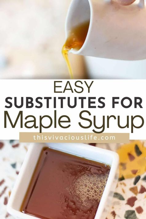 Maple Syrup Replacement, Substitute For Maple Syrup In Recipes, Maple Syrup Alternative, Maple Syrup Substitute Baking, Substitute For Maple Syrup, Healthy Maple Syrup, Maple Syrup Substitute, Substitute For Brown Sugar, Diy Syrup