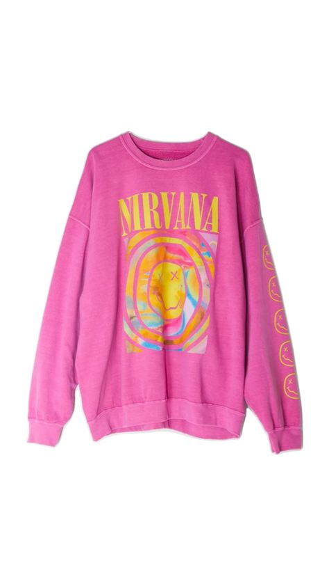 Pink Nirvanna Sweatshirt, Pink Nirvana Sweatshirt, Aviator Nation Neon Pink Logo Sweatshirt, Nirvana Hoodie Pink, Aviator Nation Sweatshirts & Hoodies, Preppy Sweatshirts, Preppy Outfit, Cute Preppy Outfits, Christmas List