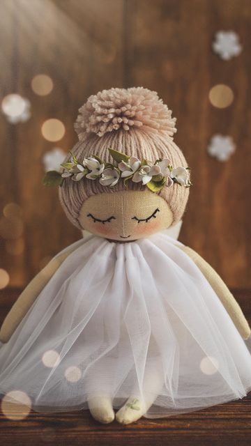 Cherry Blossom Fairy, Doll Making Tutorials, Doll Sewing Patterns, Flower Fairies, 3 Pm, Cloth Dolls, Diy Clay Crafts, Fairy Dolls, Dresses Kids Girl