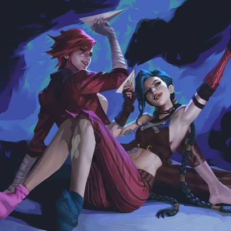 Rayden Chen on Instagram: “Fan art of Arcane Vi & Jinx, really love the show! #arcane #leagueoflegends #vi #jinx” Jinx Fanart, Arcane Vi, Star Platinum, Vi Arcane, Vi League Of Legends, Jinx Arcane, Jinx League Of Legends, League Of Legends Characters, Riot Games