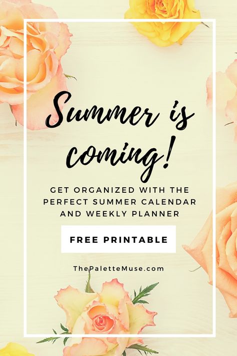 Hello summer, goodbye schedule! If summers make you crazy, here's how to get organized with my free printable summer calendar and weekly planner. Summer Calendar, Weekly Planner Free Printable, Weekly Planner Free, Summer Printables, Printables Free, Free Printable Calendar, Summer Is Coming, Printable Calendar, Get Organized