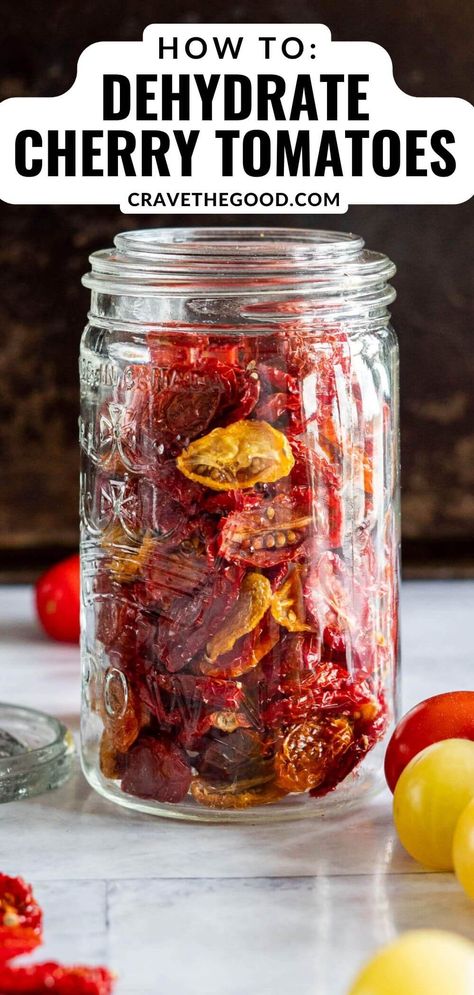 Canning Dehydrated Tomatoes, Drying Cherry Tomatoes In Dehydrator, What To Do With Cherry Tomatoes Canning, Dehydrated Cherry Tomatoes Recipes, How To Dehydrate Cherry Tomatoes, Ways To Can Tomatoes, Ways To Preserve Cherry Tomatoes, Dehydrating Cherry Tomatoes, How To Can Cherry Tomatoes