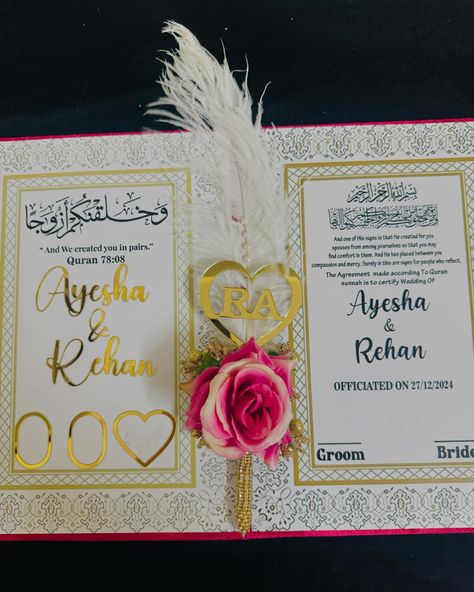 Nikah nama booklet with pen Wedding Packing, Social Media Signs, Pen, Social Media, Media, Signs, Quick Saves