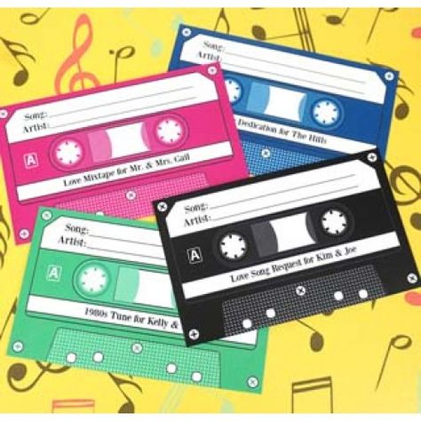 Song Request Favors Song Request Cards, Birthday Party Bar, Bar Mitzvah Favors, Personalized Match Boxes, Great Songs, Bar Mitzvah Party, Bat Mitzvah Party, Song Request, Party Songs