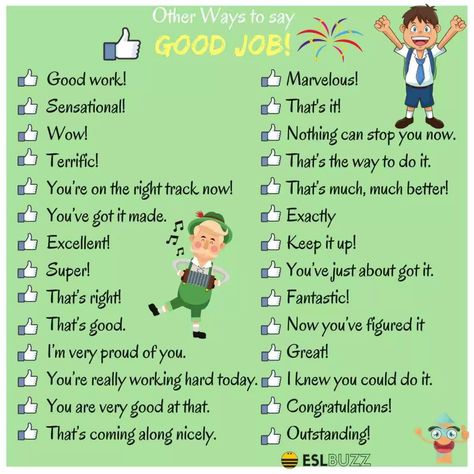 100 Ways to Say GOOD JOB in English 1 Ways To Say Good Job, English Collocations, Super 4, Other Ways To Say, Job Ideas, English Vocab, English Verbs, A Good Job, Learn English Grammar