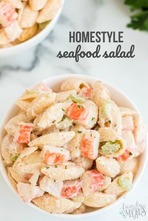 Homestyle Seafood Pasta Salad #familyfreshmeals #pastasalad #seafood #seafoodsalad #easyrecipe #summersalad #pasta #summerrecipe #side #picnic Seafood Pasta Salad, Seafood Pasta Salad Recipe, Crab Pasta Salad, Seafood Salad Pasta, Crab Pasta, Crab Salad Recipe, Sea Food Salad Recipes, Family Fresh Meals, Seafood Salad