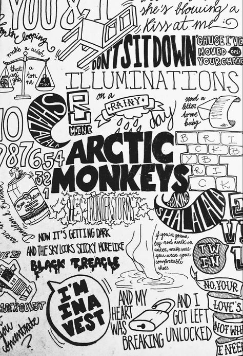 Wallpaper Aes, Arctic Monkeys Poster, Fav Wallpaper, The Arctic Monkeys, Artist Posters, Monkey Drawing, Bar Poster, Doodle Ideas, Artic Monkeys