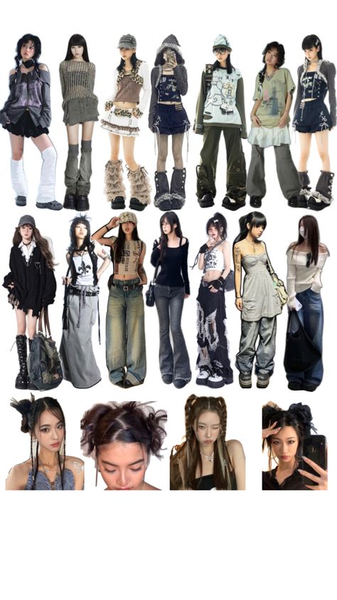 Y2k Chinese, Chinese Street Style, Japanese Y2k, Chinese Fashion Street, Outfits Y2k, Y2k Outfits, Japanese Street Fashion, Chinese Clothing, Swaggy Outfits