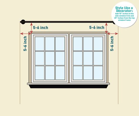 Curtain Rod Types Of Curtain Rods, Double Window Curtains, Contemporary Window Treatments, Hanging Curtain Rods, Extra Long Curtains, Curtains Pictures, Measuring Curtains, Window Curtains Bedroom, Plain Curtains