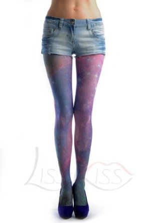 Galaxy print tights! Galaxy Tights, Printed Tattoo, Galaxy Print Leggings, Print Tights, Galaxy Print, Amazon Women, Dance Outfits, Physical Fitness, Body Fat