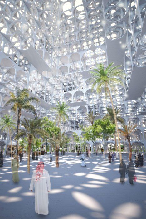 Souk Mirage Particles of Light Out Look Tower concept by Sou Fujimoto Fujimoto Architecture, Arch Building, Concrete Buildings, Sou Fujimoto, Arch Architecture, Classical Architecture, Conceptual Design, Master Plan, Futuristic Architecture