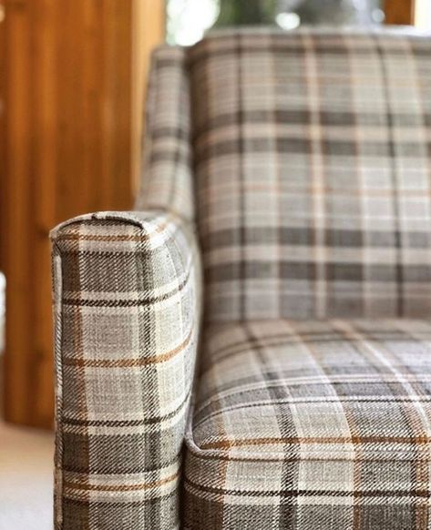 We sure do love the details! This flow matched plaid on this #549 Swivel chair is gorgeous! Thanks for sharing @redekersfurniture #smithbrothersfurniture #interiordesign #repost #furniture #interiorinspiration #livingroom #customupholstery #madeinamerica Plaid Family Room, Green Cabin Living Room, Plaid Sofa Living Room Decorating Ideas, Scottish Style Living Room, Plaid Sofa Living Room, Patterned Accent Chairs, Plaid Living Room Chair, Plaid Accent Chair Living Room, Plaid Dining Room Chairs