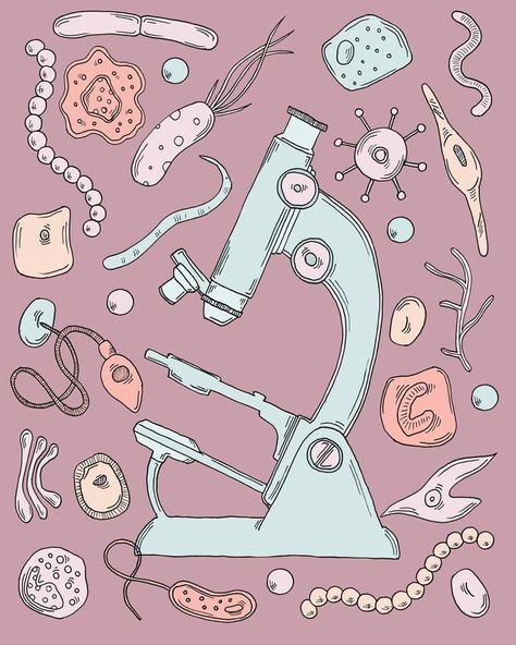 Biotechnology Art, Microscope Art, Under The Microscope, Medical Wallpaper, Science Stickers, Biology Art, Medical Laboratory Science, Biomedical Science, Medical School Inspiration