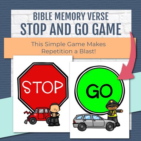 Help your kids memorize a Bible verse in no time with this game that makes repetition a blast! The key to memorization is repetition, but repeating a verse over and over again can get boring - unless you make it a competition with this game! Best part? You will love having a Bible game that you can use immediately with any Bible verse and that your kids will enjoy playing! This game is great for preschoolers through 4rth graders. It is best for a group of three or more kids. Here's how it works: Childrens Church Games, Sunday School Games Elementary Bible Activities, Fun Ways To Teach Memory Verses, Bible Memory Verse Games, Memory Verse Games Children Ministry, Bible Verse Memory Games For Kids, Memory Verse Games, Sunday School Games, New Testament Books