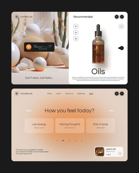 app design / Cosmos App Ux Design Inspiration, Ux Research Presentation, Premium Web Design, Apple Web Design, Gallery Ui Design, Product Page Web Design, Glassmorphism Ui, Single Page Website Design, Testimonials Web Design