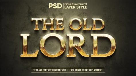 3d Text Effect Photoshop, Text Photoshop, Text Effect Photoshop, Game Art Design, Font Effect, Fonts Ideas, Gold Typography, Concept Art Tutorial, Effect Photoshop