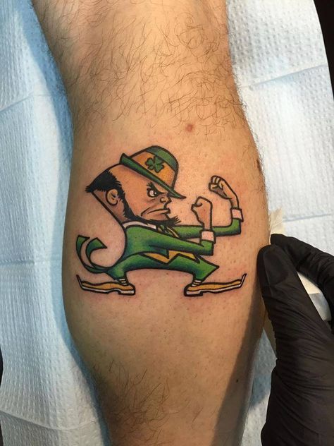 Notre Dame Tattoo Notre Dame Tattoo, Gamble Tattoo, Leprechaun Tattoos, Mens Full Sleeve Tattoo, Motivation Tattoo, Fighter Tattoo, Element Tattoo, Tattoo Font For Men, Motivational Tattoos