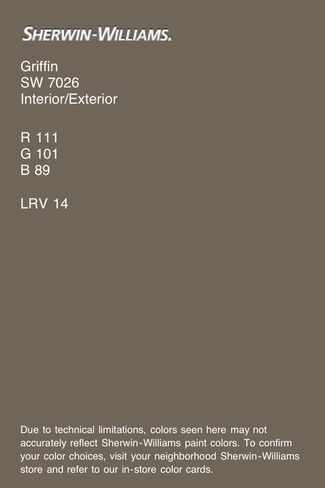 Sherwin Williams Griffin - Bedroom Sherwin Williams Griffin Cabinets, Sherwin Williams Griffin Exterior, Griffin Paint Sherwin Williams, Griffin Sherwin Williams, Sw Griffin, Sealskin Sherwin Williams Exterior, Sherwin Williams Enduring Bronze, Griffin Sherwin Williams Cabinets, Sherwin Williams Griffin