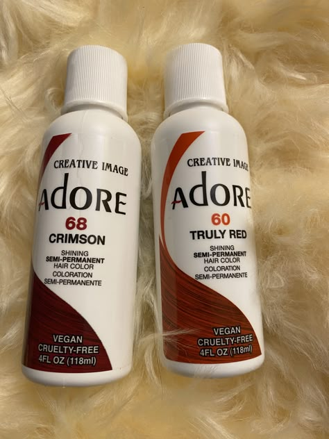 Natural Hair Colors Ideas, Ginger And Pink Hair Dye, Adore Ginger Hair Color, 350 Hair Color, Red Hair Dye Colors, Mahogany Red Hair, Adore Hair Dye, Hair Dye Bottle, Hair Growth Formula