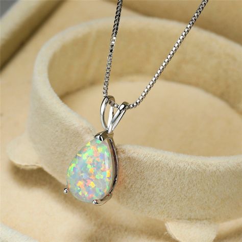 Boyfriend Girlfriend Necklaces, Hidden Feelings, Opalite Necklace, Fire Opal Necklace, Opal Pendant Necklace, Green Opal, Opal Stone, Gifts For Wedding Party, Opal Pendants