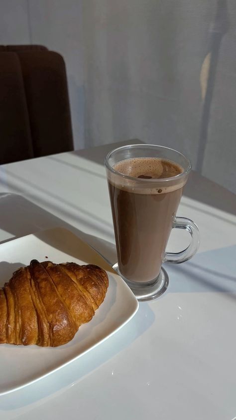 🥐 Aesthetic Croissant, Mumbai Aesthetic, Hot Chocolate Coffee, Chocolate Croissant, Chocolate Coffee, Coffee Cafe, Coffee Cake, Mumbai, Hot Chocolate