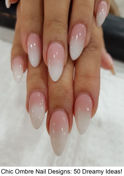 Chic Ombre Nail Designs: 50 Dreamy Ideas! #wedding #nails 2024 Ombre Nails, Round Ombre Acrylic Nails, Umbra Nails Ombre, Hombre Nail Designs, Summer Ombre Nails 2024, Basic Acrylic Nail Designs, Ombre Nails Almond Shape, Ambra Nails, French Ombre Nails Almond