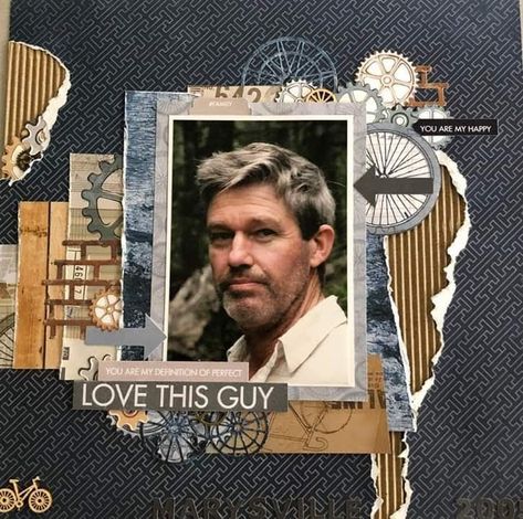 Male Scrapbook Layouts, Grunge Scrapbook, Masculine Scrapbook, Heritage Scrapbook Pages, Family Scrapbook Layouts, Kaisercraft Layouts, Scrapbook Gallery, Boy Scrapbook Layouts, Scrapbook Design Layout