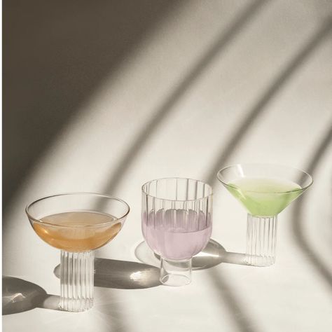 Tableware | Maison Flâneur Whisky Tumbler, Drinking Glass Sets, Drinkware Sets, Vintage Objects, Glassware Collection, Cocktail Glass, Drinking Glass, Objects Design, Martini Glass