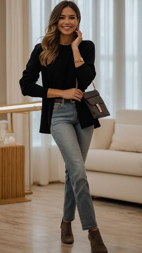 Looking for the best casual fall outfits in 2024 for women This blog post showcases cute and comfy women's fall fashion in 2024 tailored for women over 40 Explore business and 40-year-old fashion inspiration for women this fall 40 Yr Old Women Fashion, 40 Year Old Fashion, Style For 40 Year Old Women, Classic Casual Outfits For Women, 40 Year Old Womens Fashion, Women's Fall Fashion, Job Clothes, Casual Fall Outfit, Cute Work Outfits