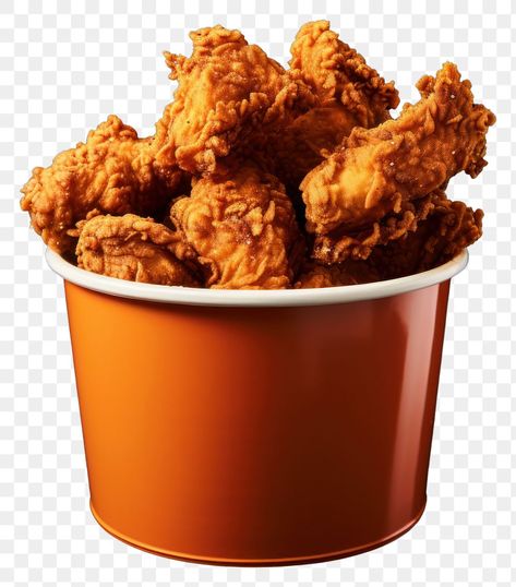 Fried Chicken Bucket, Fried Chicken Wing, Chicken Bucket, Chicken Png, Food Png, Food Poster Design, Chicken Food, Chicken Wing, Food Poster