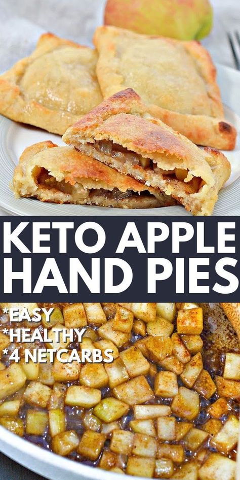 Keto Fried Apple Pies, Keto Apple Pie Filling Recipe, Keto Friendly Apple Dumplings, Keto Apple Pie Bars, Low Carb Hand Pies, Keto Apple Fritters Recipe Easy, Keto Hand Pies Recipes, Apple Keto Recipes, Keto Turnovers