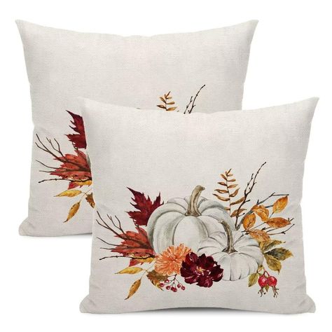 PRICES MAY VARY. Linen Size: 18"x18"(45cm X 45cm), Linen Blend, Soft to The Touch, No Insert. Hidden Zipper: The Fall Decor Pillow Covers has a Sturdy Invisible Zipper, Pulls Smooth and Easy to Clean Wear. Fall Themed Room Decor: We are Design Differrent Size is a Perfect Products to Decor Your Room Perfect Gifts: Autumn Throw Pillows is a Stylish Gift, Decor Bedroom, Living Room, Can Catch Your Eye at a Glance, Can as a Gifts for Your Family, Friends Washing: Machine Wash Cold Separately, No Bl Grey Pumpkin, Fall Pillow, Fall Throw Pillows, Fall Pillow Cover, Pillows For Couch, Pumpkin Pillows, Pumpkin Fall Decor, Fall Outdoor Decor, Garden Pillows